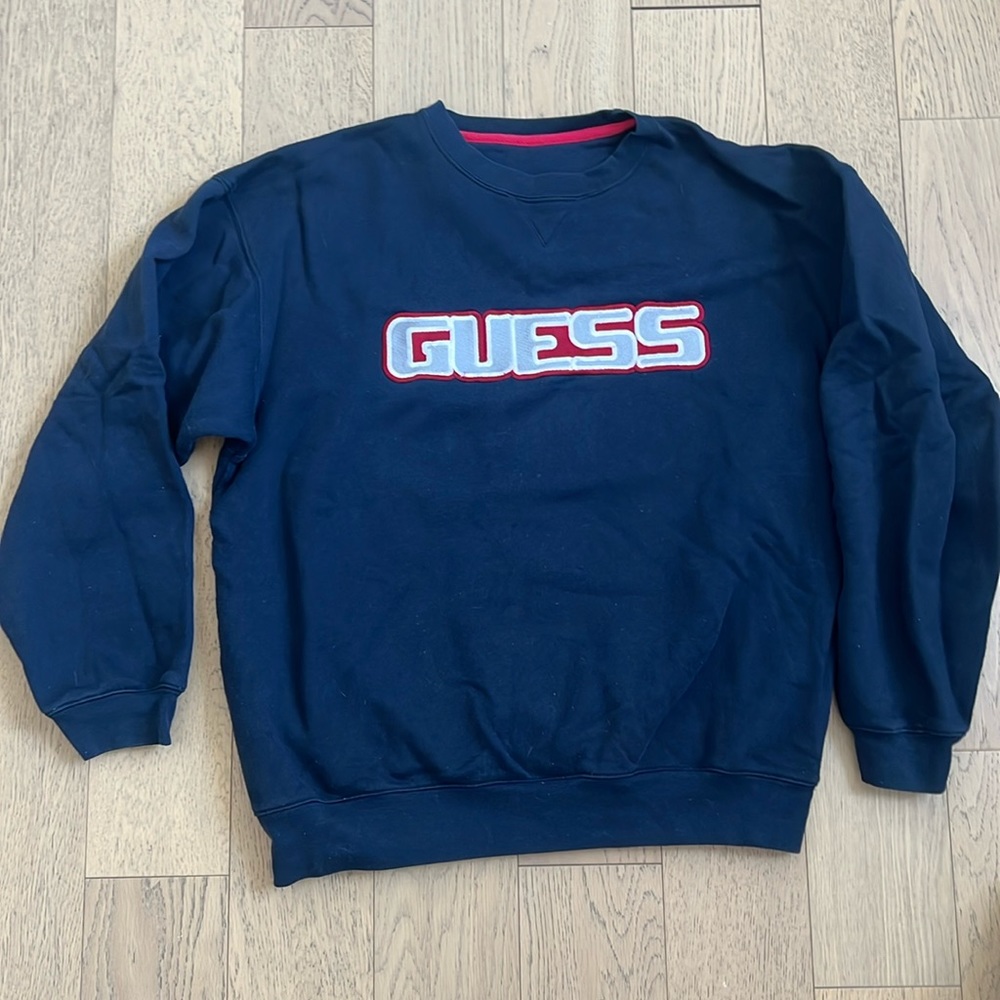90s Vintage Guess Oversized Crew Neck